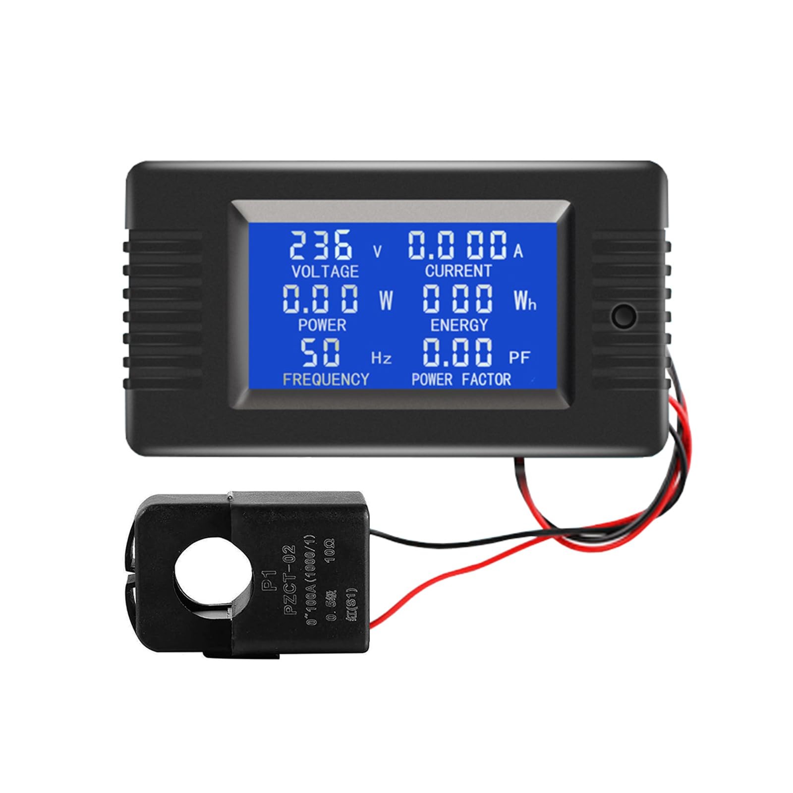 AC Current Voltage Amperage 100A Meter(Split Core Transformer), Black