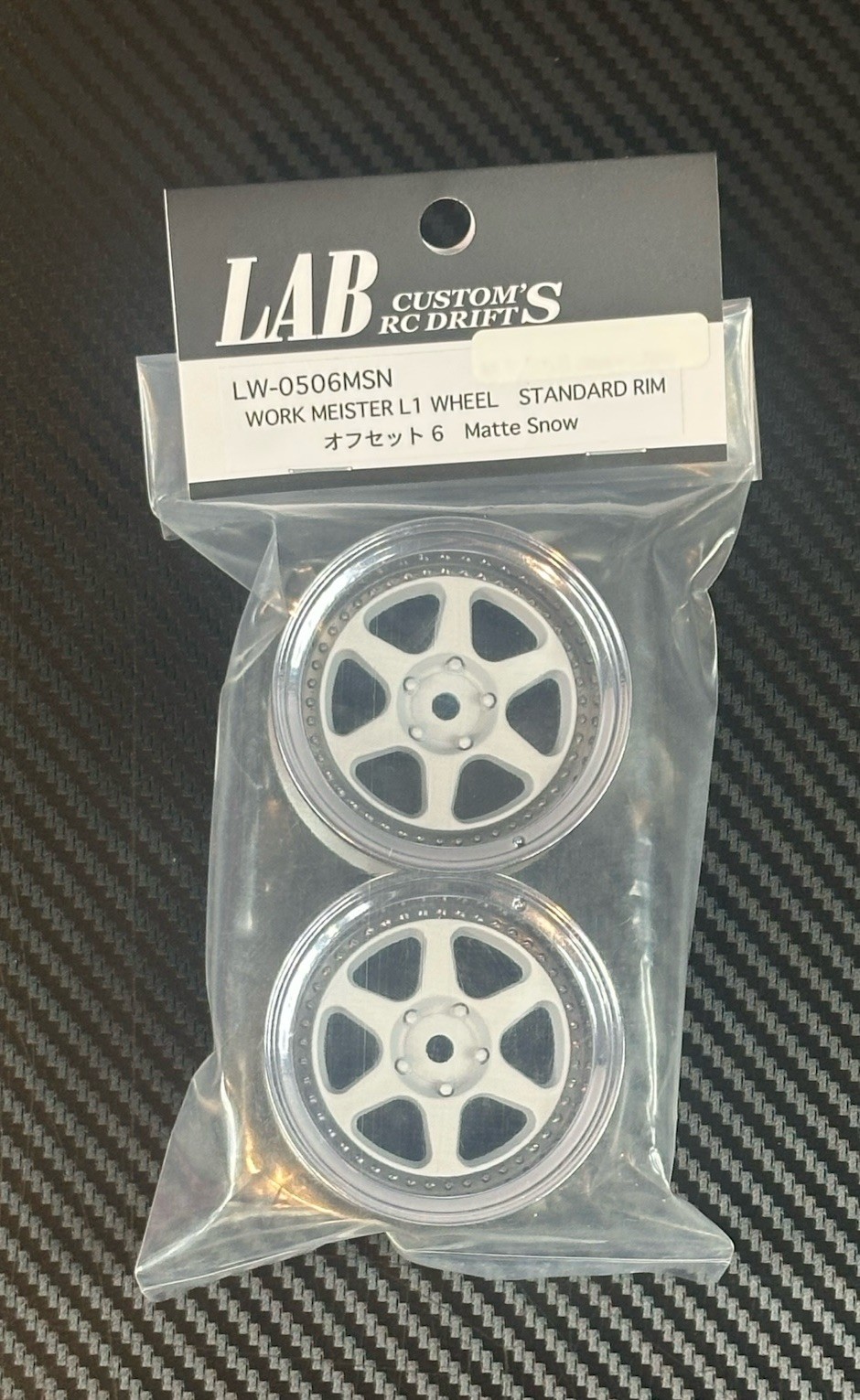 LAB Custom RC Drift Work Meister L1 6MM Standard Rim Matte Snow LW-0506MSN
