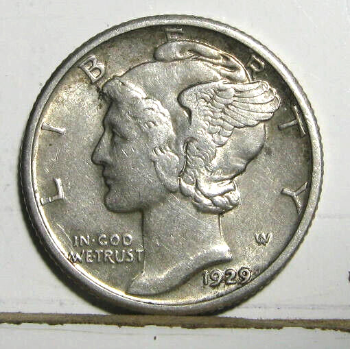 1929-P MERCURY DIME, #2, Extra Fine+++ Details Combined Shipping on All Items