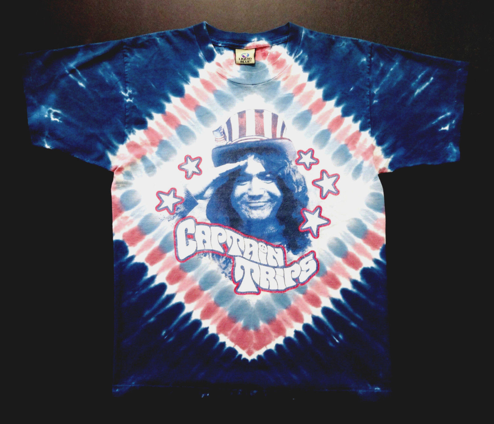 Grateful Dead Shirt T Shirt Jerry Garcia Captain Trips 1967 USA Hat JGE 2005 L