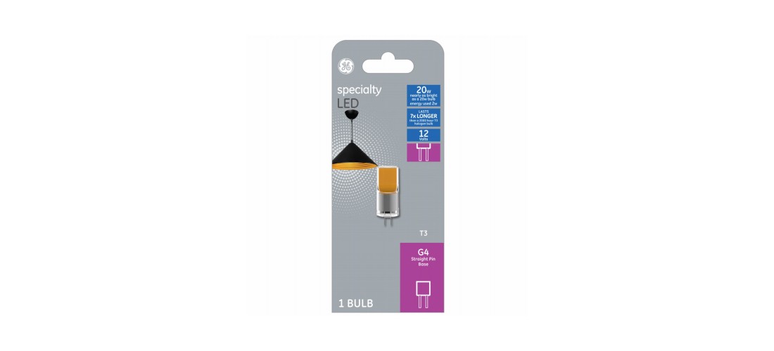 GE 93129024 LED Bulb T3 G4 Warm White 20 Watt Equivalence Clear
