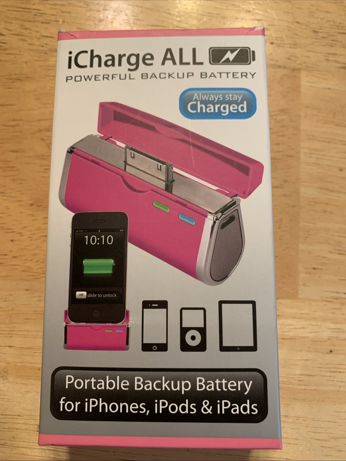 Triple C iCharge ALL Portable Backup Battery Charger Battery Pack Fuchsia Pink