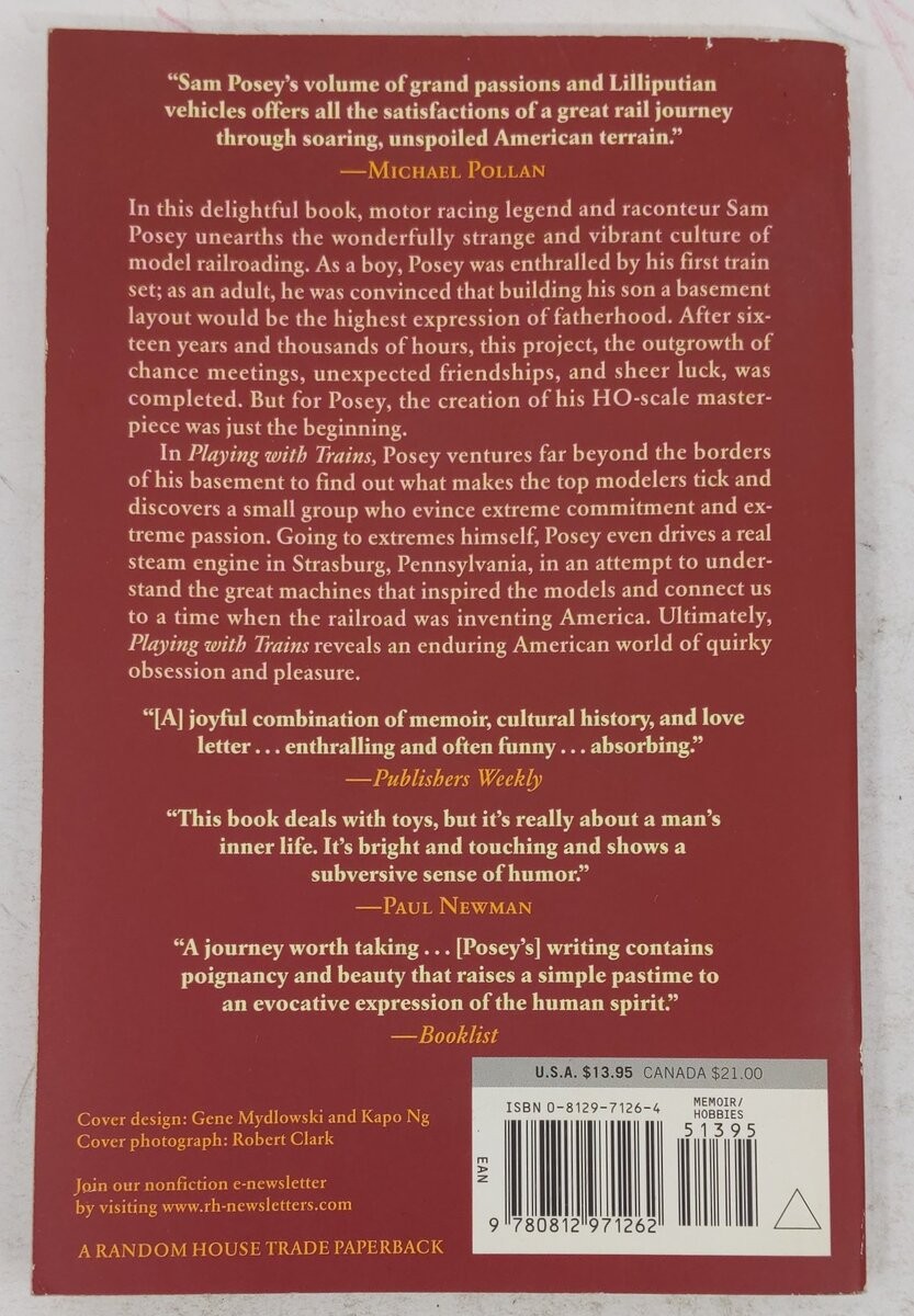 A Passion Beyond Scale: Playing With Trains Paperback Book By Sam Posey