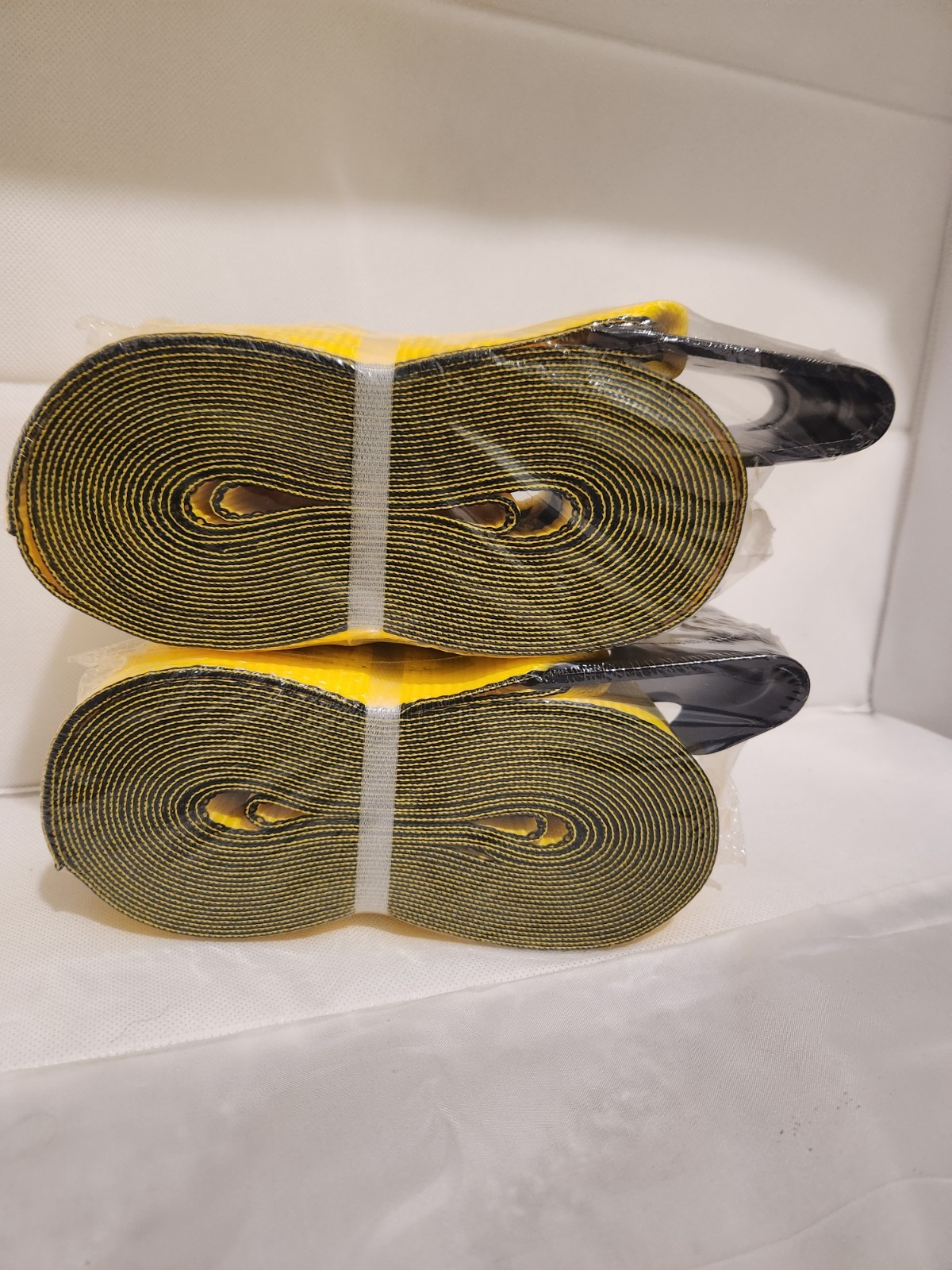 2 Pack Flatbed Truck Tie Down 4" x 30' Winch Strap with Flat Hook WLL 5400 LBS