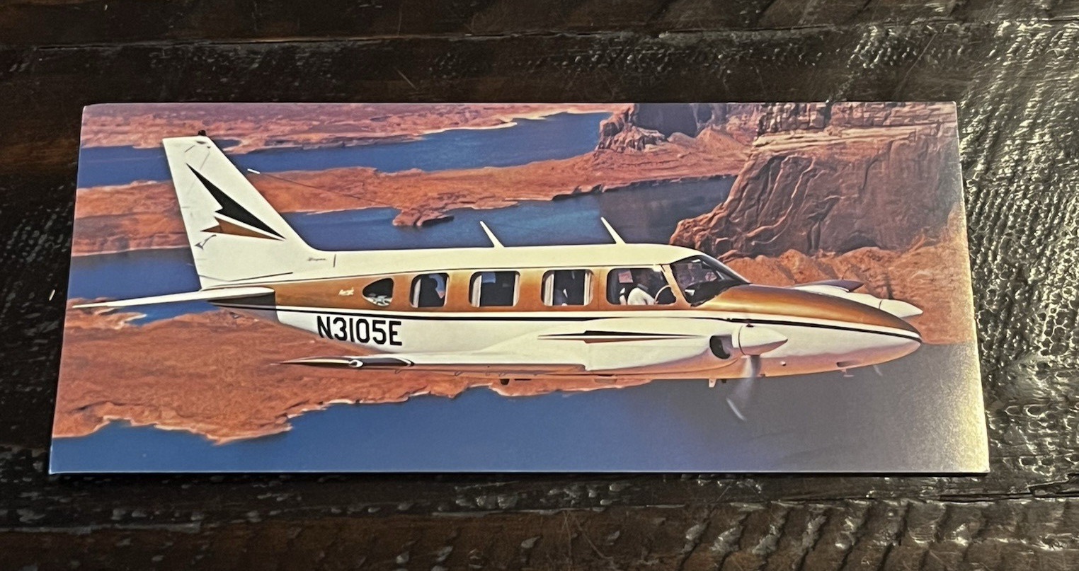 Piper Navajo Advertsing Card Specification Information