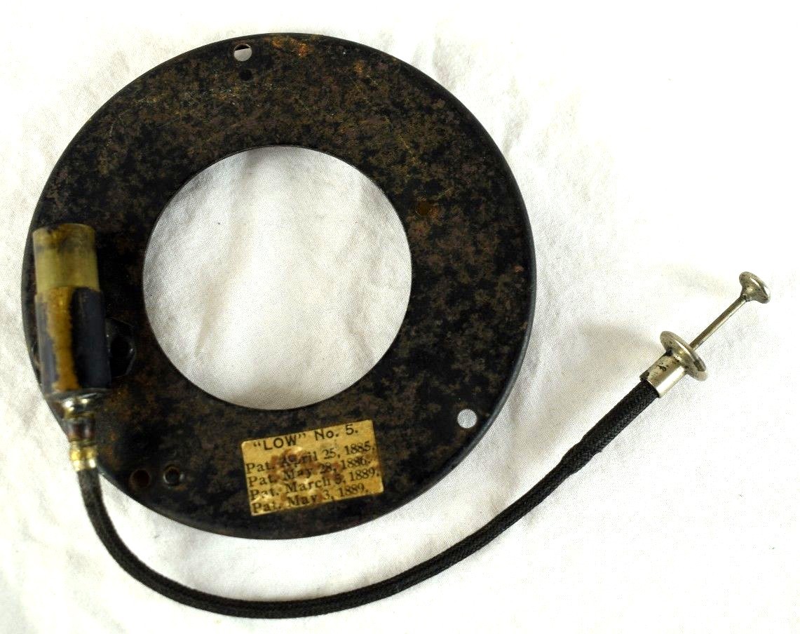 1889 Vintage Shutter Release & Ring "Low" No. 5 Camera Parts