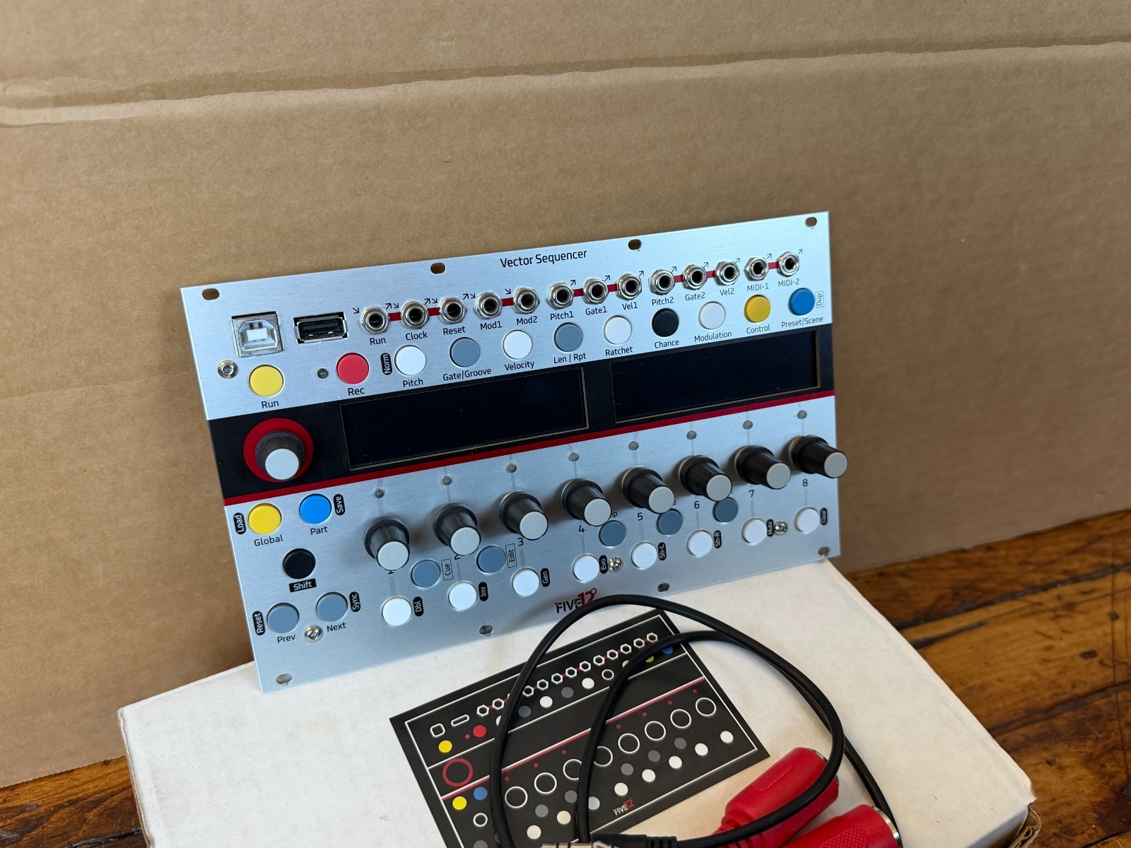 Five12 Vector Sequencer and Jack Expander Mk1 Silver Eurorack Module