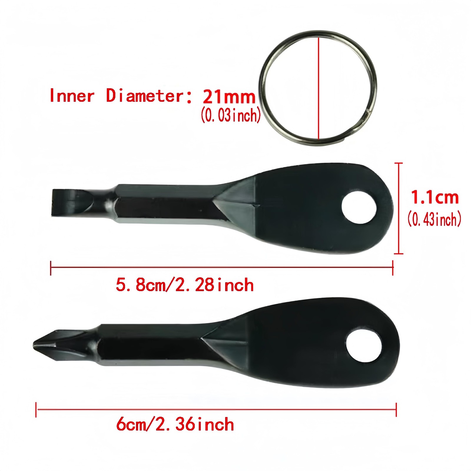 2Pcs Multitool Screwdriver Set, Portable Mini Screwdriver- Outdoor Black