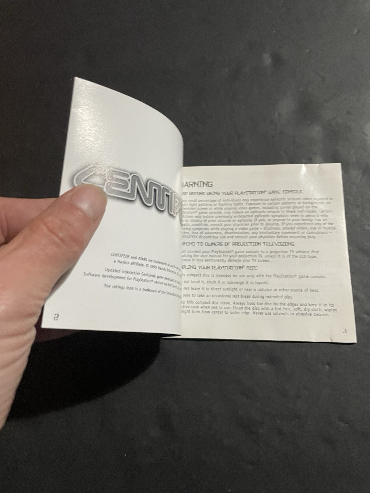 Centipede ps1 Manual only