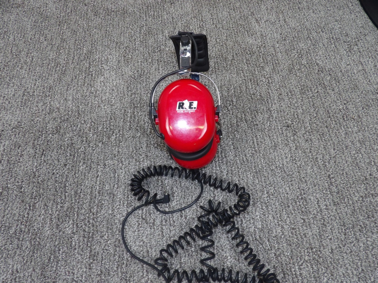 Racing Electronics Red Noise-Canceling Wired Headset With Coiled Cable & Padded