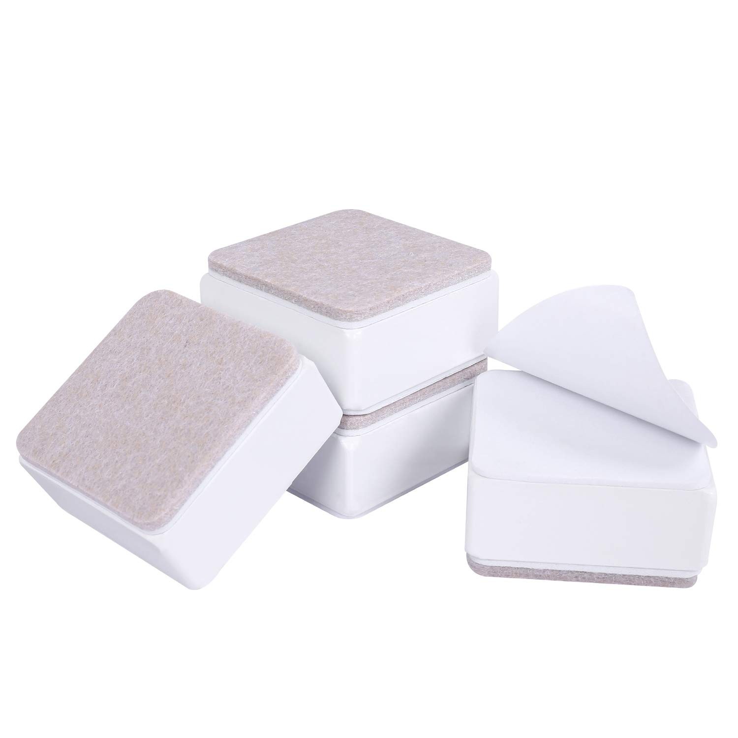 1.2 Inch Bed and Furniture Risers, Heavy Duty Square Sofa Tables Couch Chair ...
