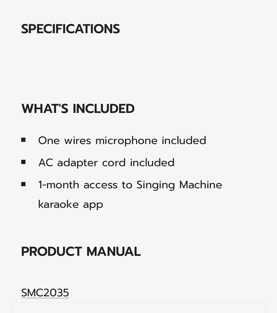 The Singing Machine SMC2035 Sing Cast Max Stand-Alone Karaoke Machine, Stand