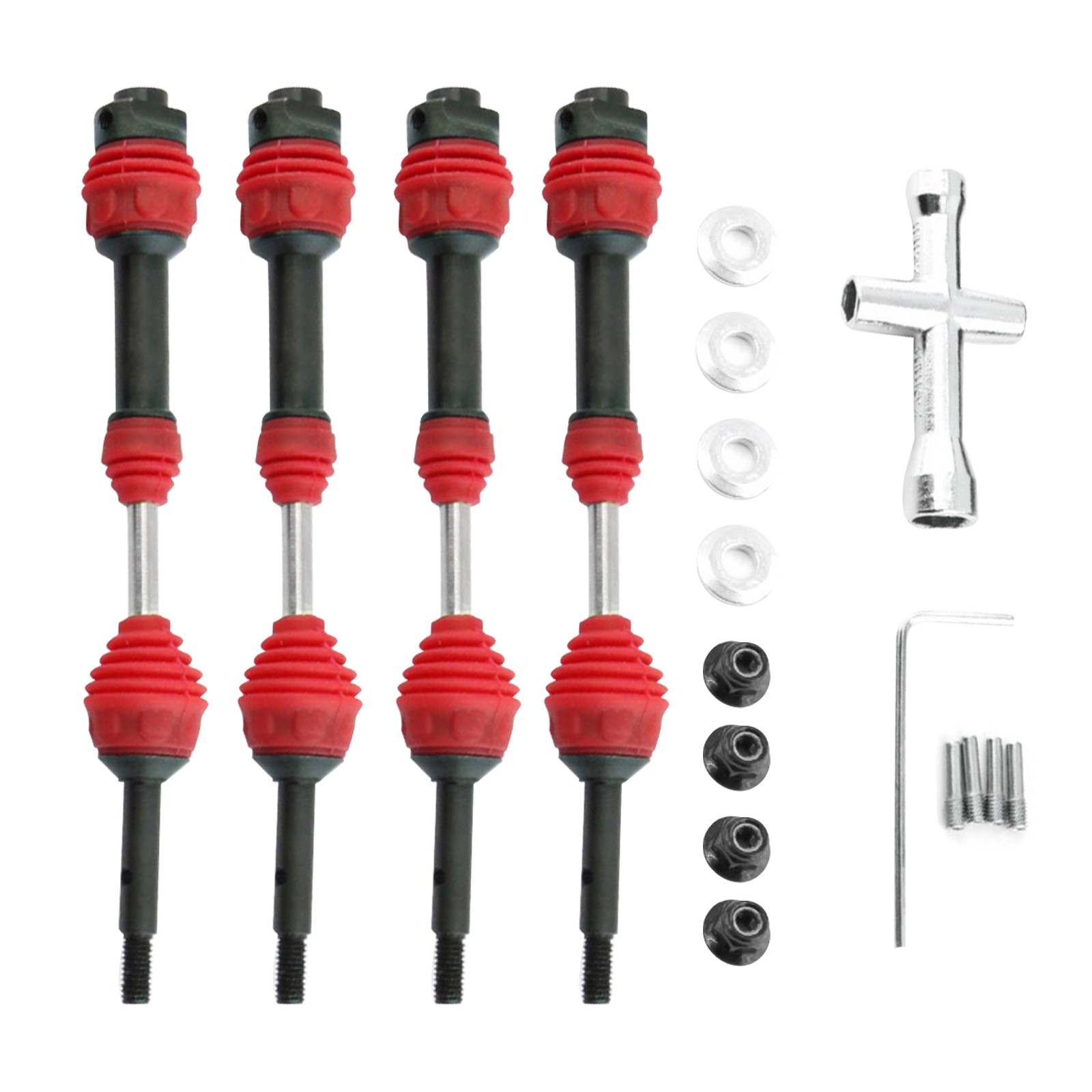 4Pcs Driveshafts For TRAXXAS Hoss/Rustler/Slash/Stampede 4X4 2wd 1/10 RC Car q