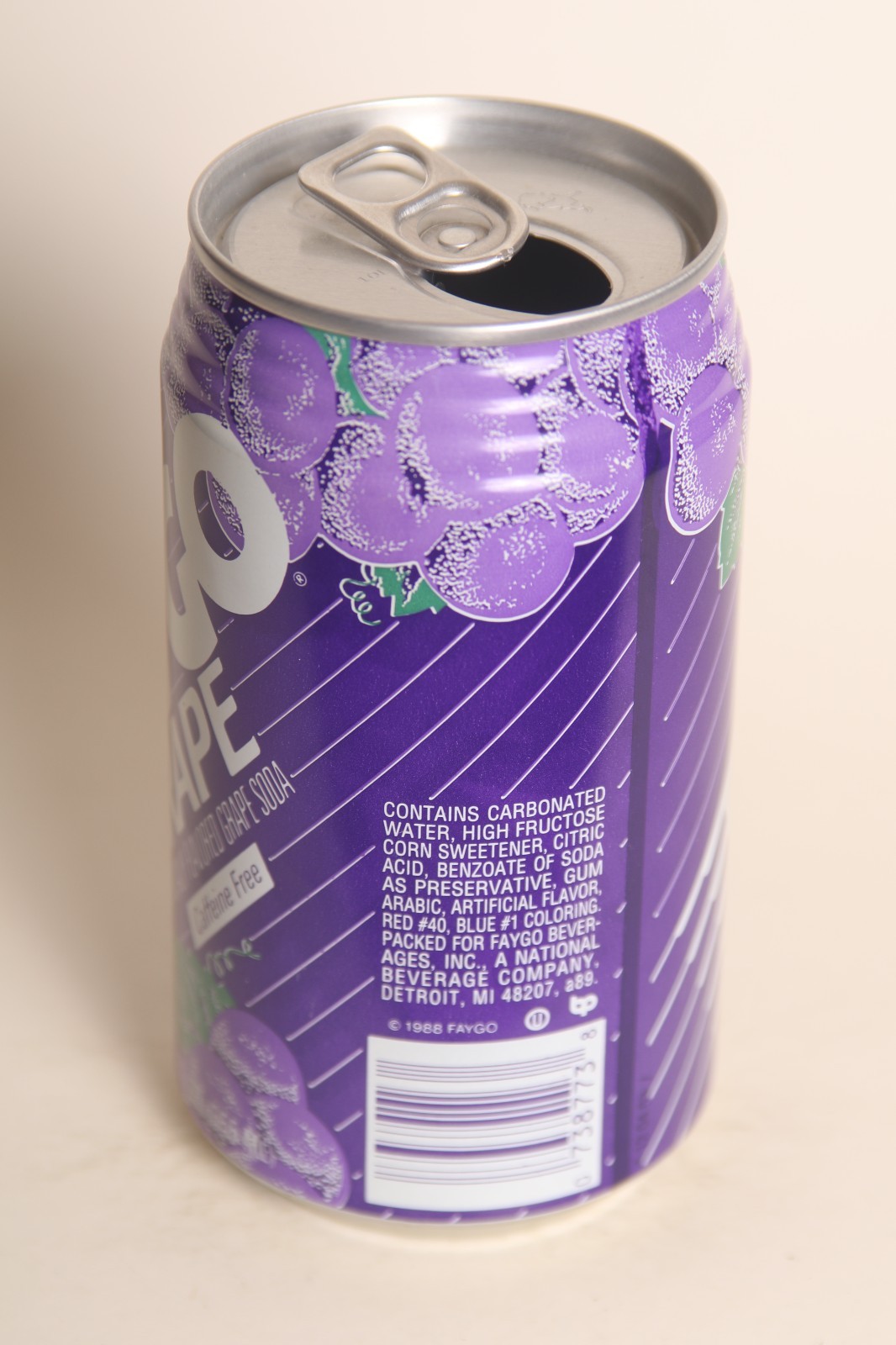 Faygo Grape soda can