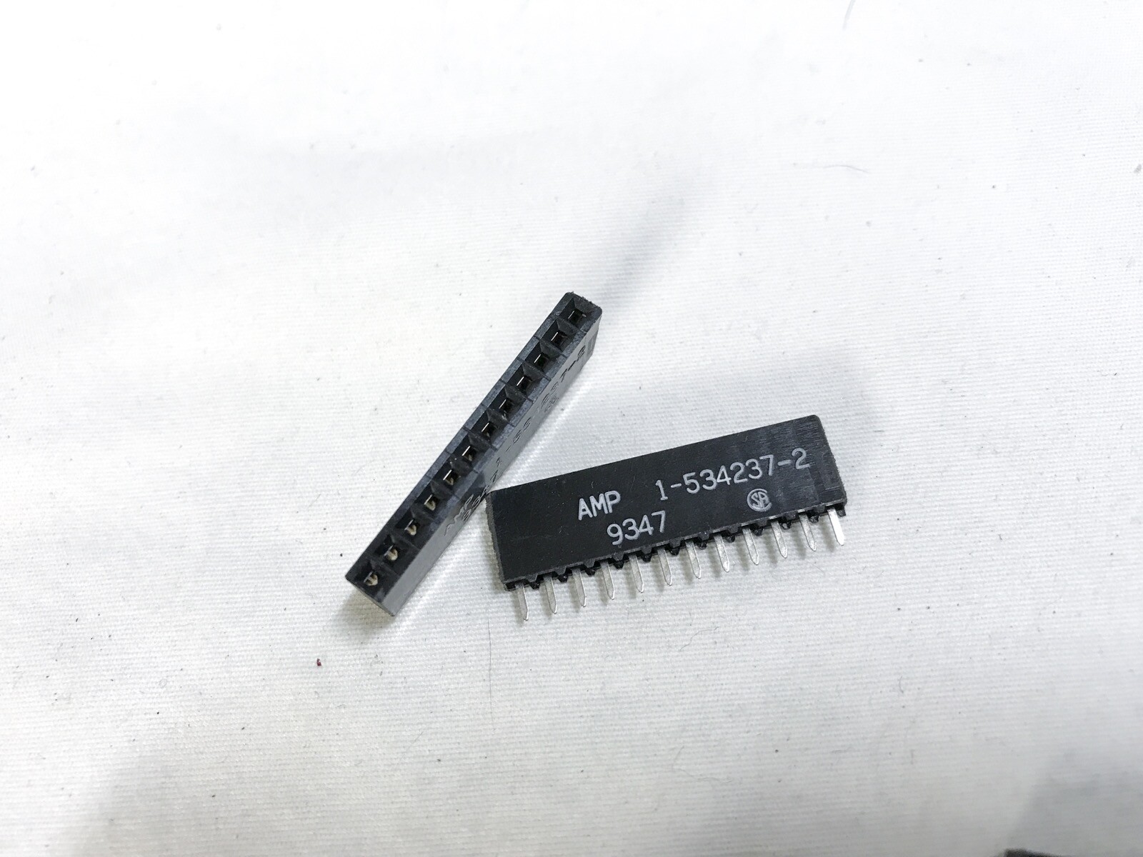 (10) AMP 12 Position Header 1-534237-2 Connector Recpticle PCB