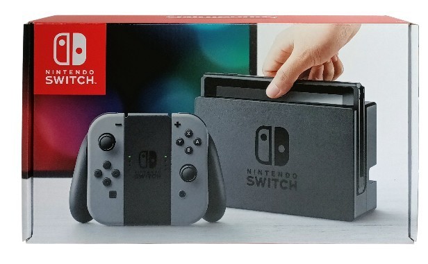 EMPTY BOX for 2017 Nintendo Switch with Grey Joycons HAC S KAAAA USZ 104864A
