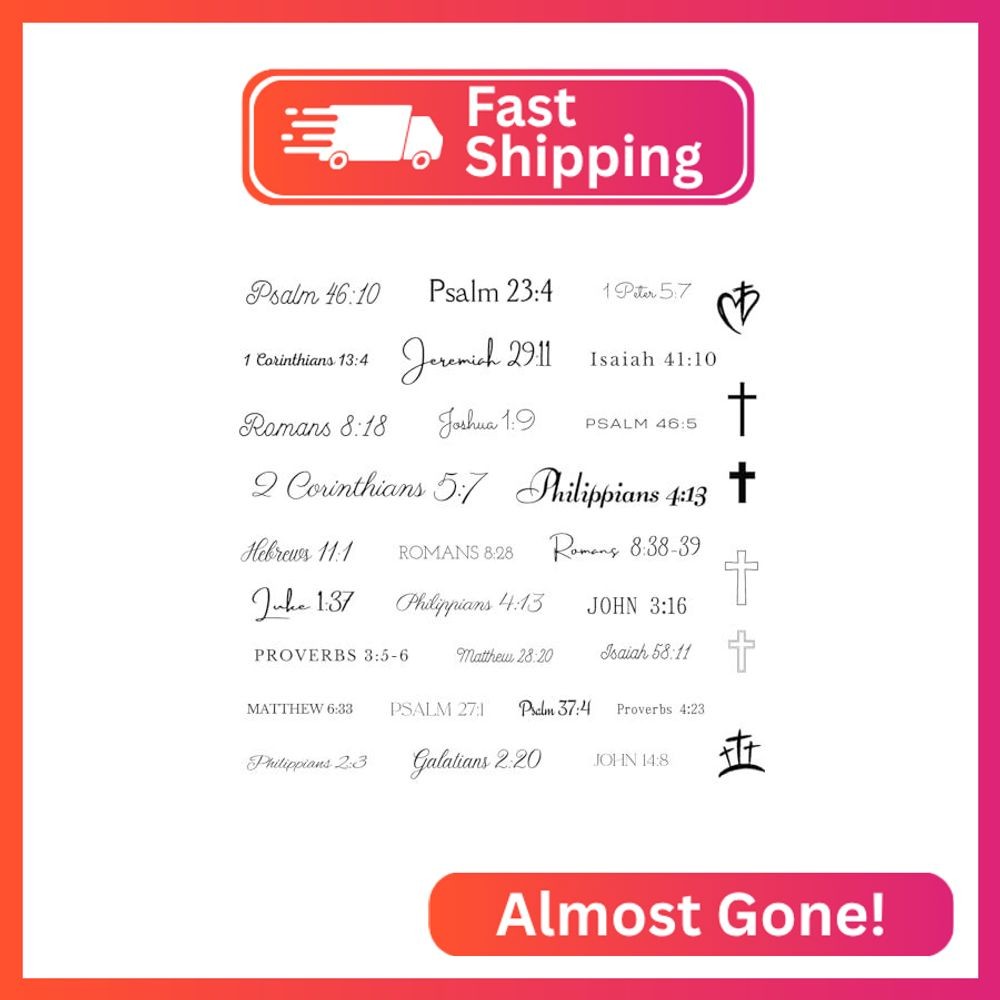 One Grace Foundations of Faith Christian Temporary Tattoos - Inspirational Scrip