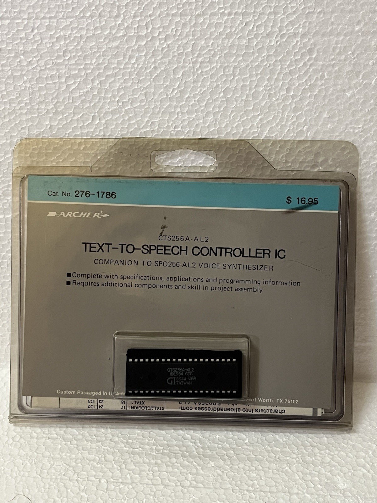 New NOS Archer 276-1786 Text to Speech Controller IC CTS256A-AL2 for Synthesizer