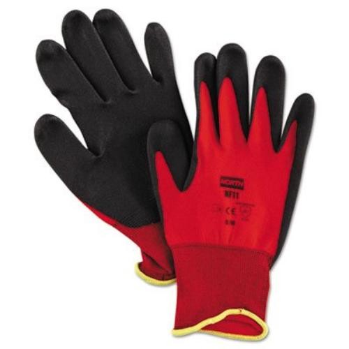 Honeywell 068-NF11/8M Northflex Red Foamed Pvc Palm Coated Gloves, Medium