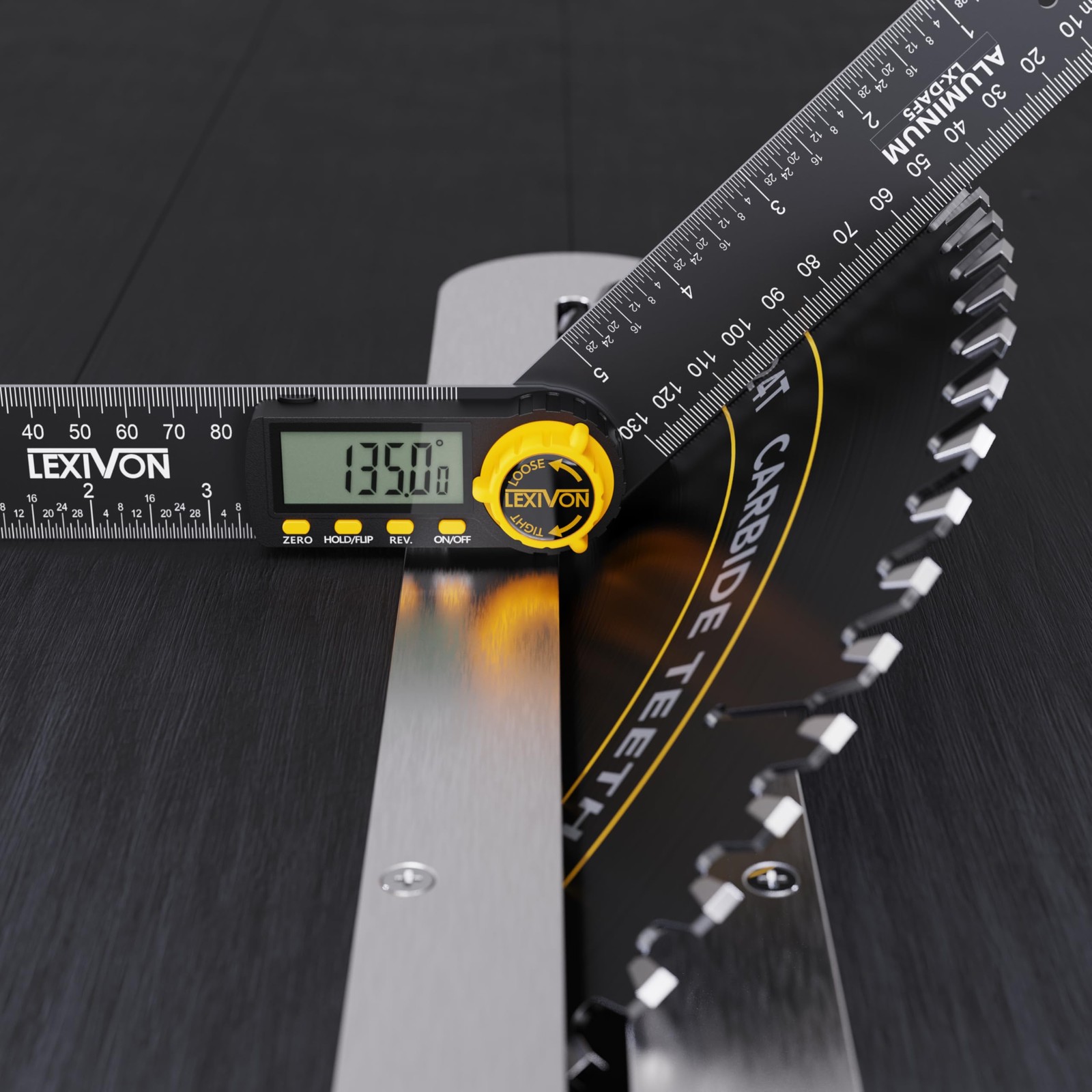 Digital Angle Finder 5 Inch 130mm Protractor High Resolution LCD Measure Tool