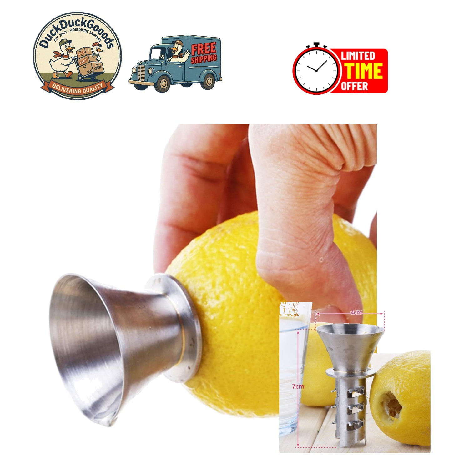 Professional 18/8 Stainless Steel Citrus Juicer - Perfect for Home Bartenders