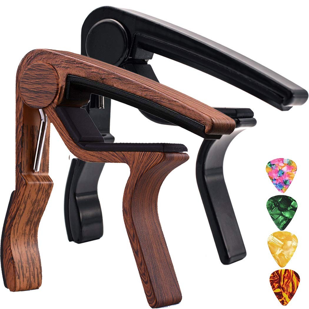 Guitar Capo 2 Pack Capo Guitar Clamp For Acoustic Electric Bass Guitar