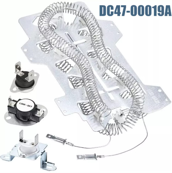 Samsung DVE45R6100W/A3-00 Dryer Heating Element and Thermal Fuses