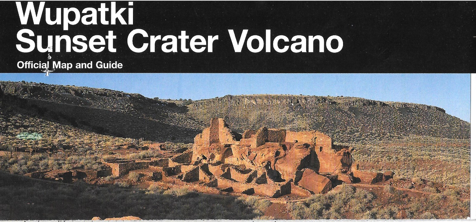 Wupatiki Sunset Crater Volcano, Arizona, Nat'l Monument, Official Map & Guide