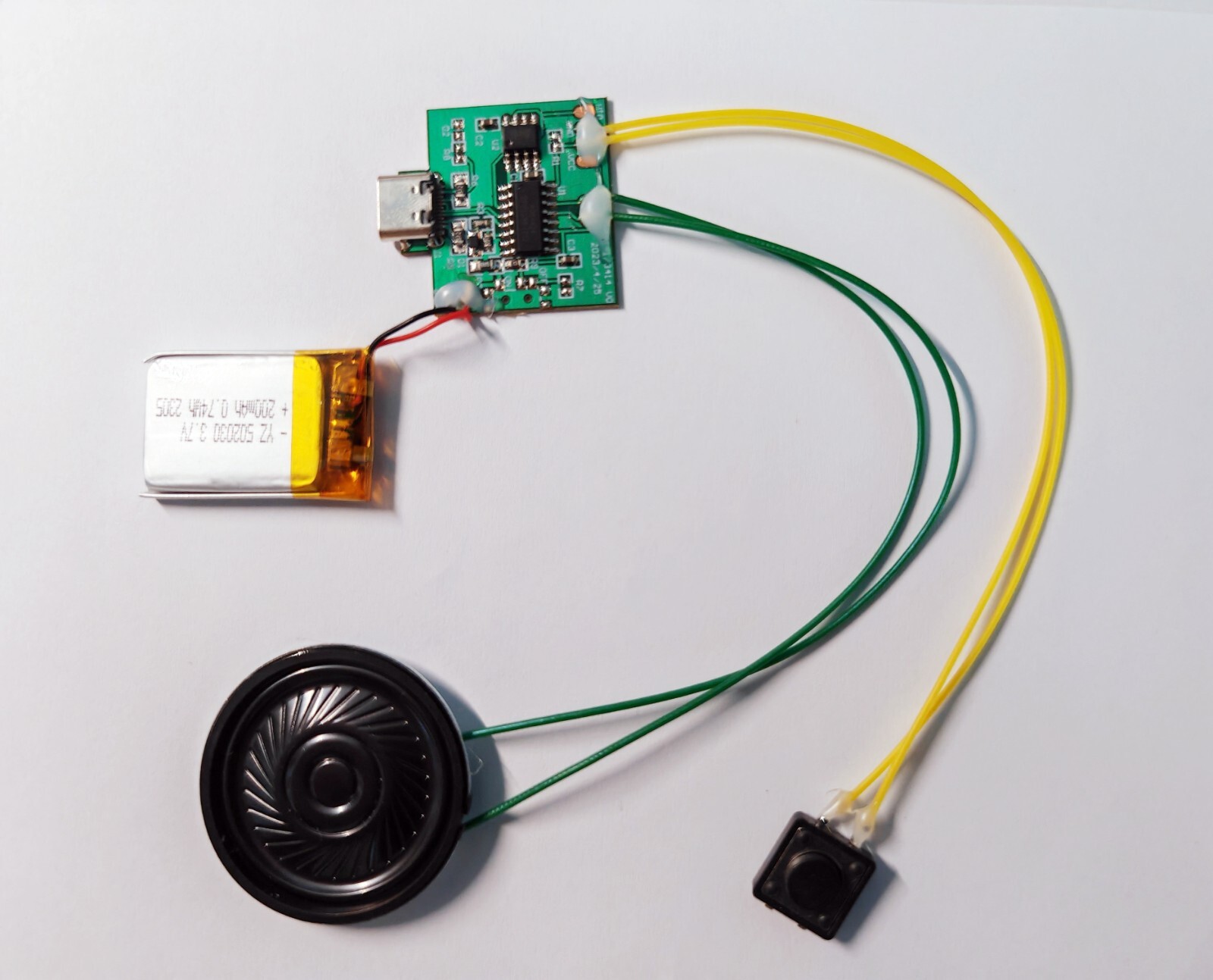 Sound Module with Magnetic Sensor, Light Sensor or Button and USB, Sound Recorder