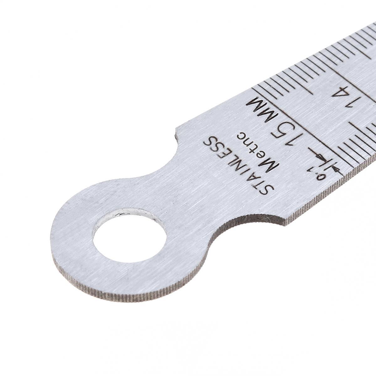 Stainless Steel Wedge Feeler Aperture Gauge Imperial / Metric Double Sided Scale