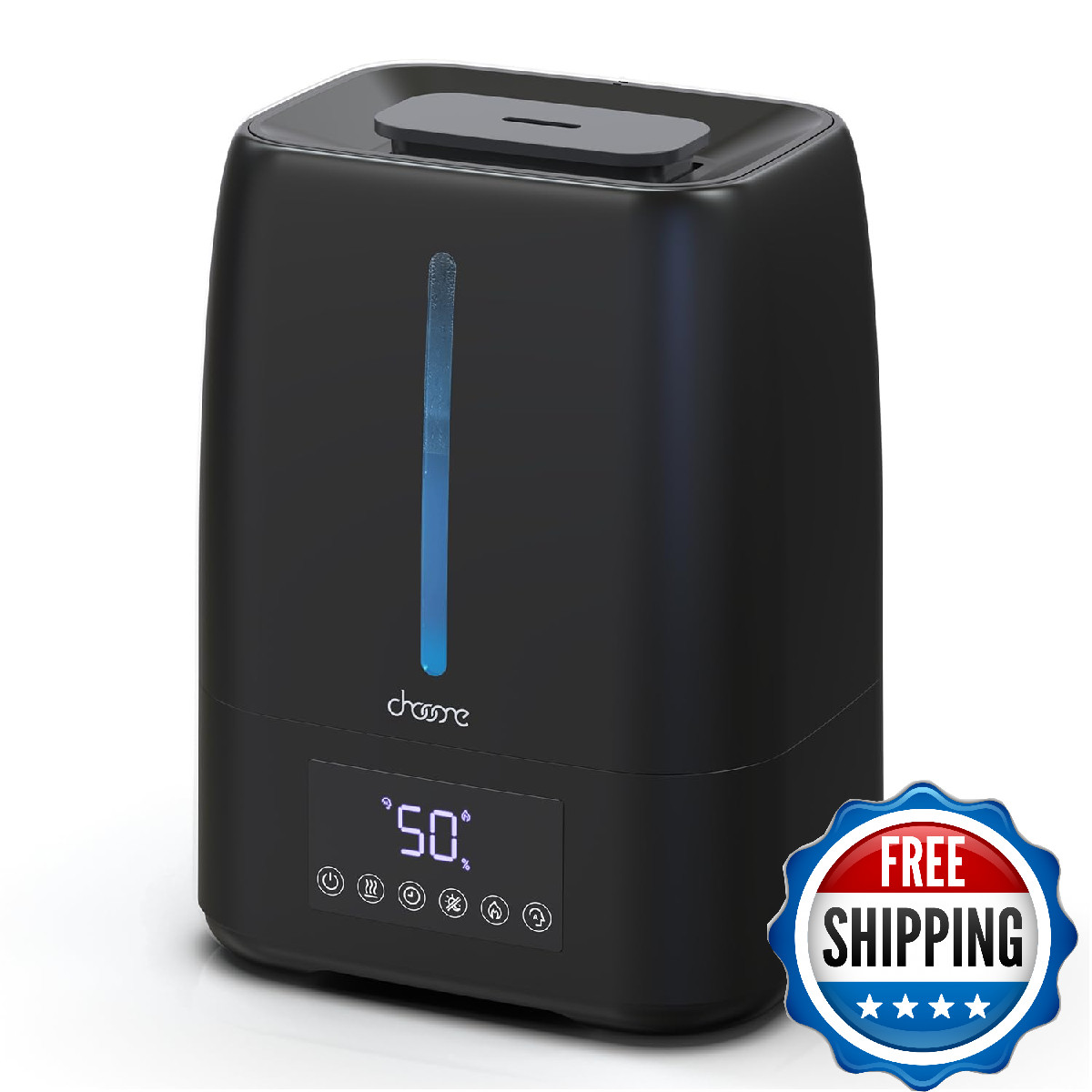 Chooone 6L Top Fill Ultrasonic Humidifier - Cool and Warm Mist for Bedroom, Baby