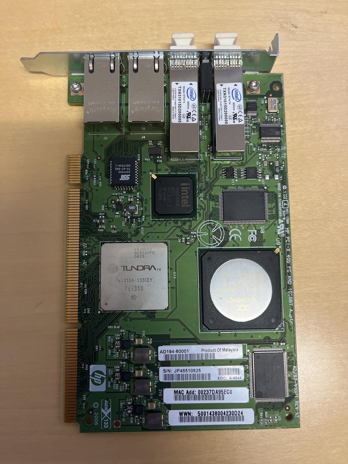 HP AD194A 2x LC- PCI-X 1.0A- 4.25GBBPS