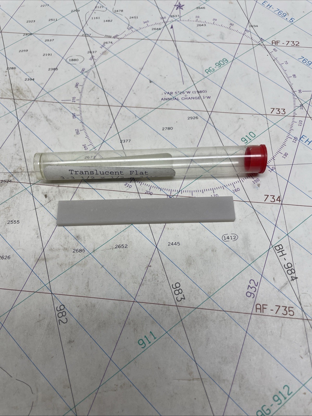 translucent Sharpening stone square flat 3-3 1/2x 1/2x3/16