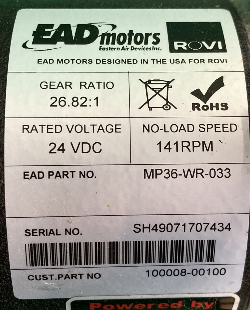 Left & Right Motors for Rovi X3 Power Wheelchair MP36-WR-033 /MP36-WL-034 #K176
