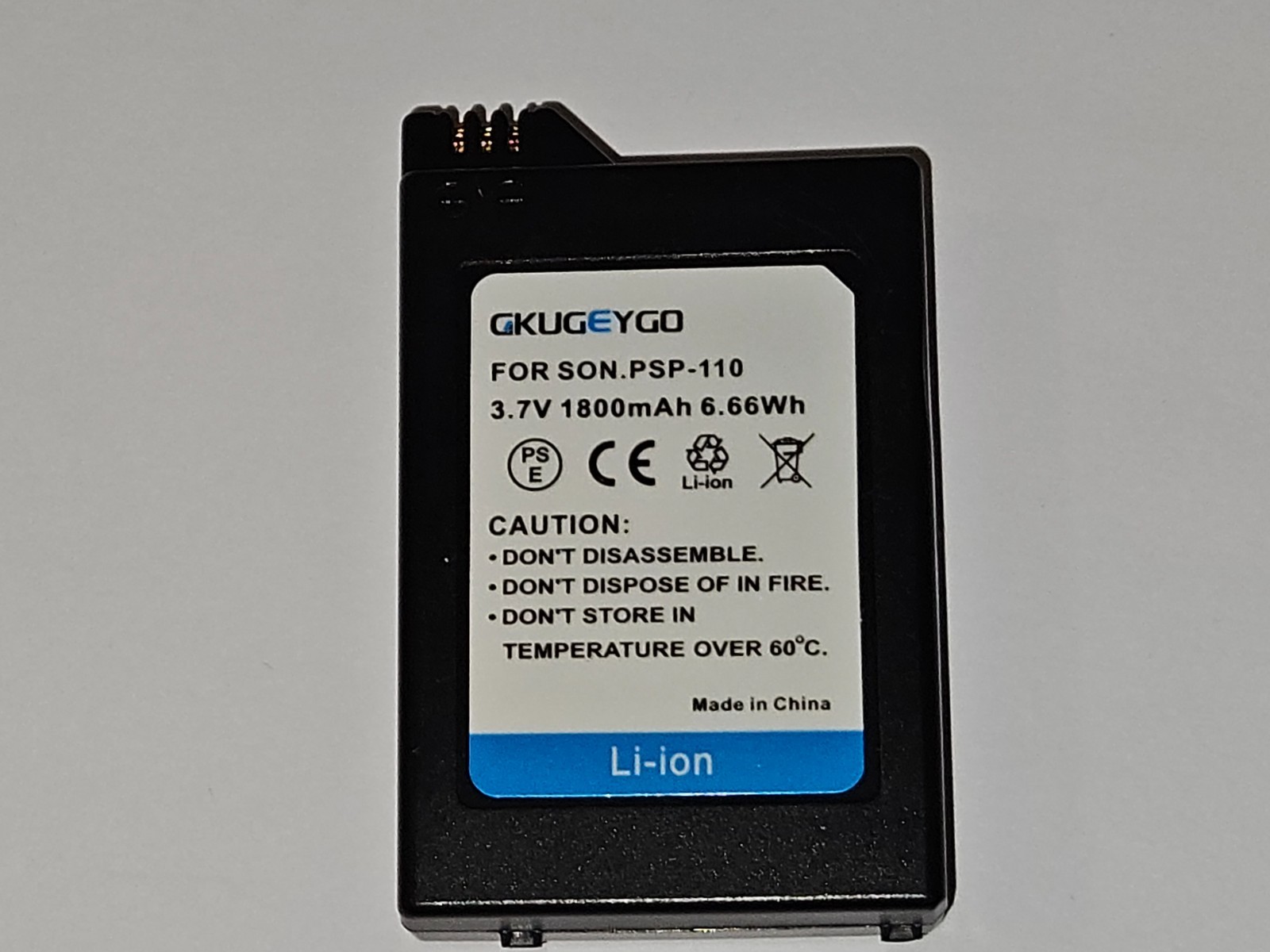 GKUGEYGO PSP-110 For Sony PSP Playstation Portable Battery Pack 3.7v 1800mAh