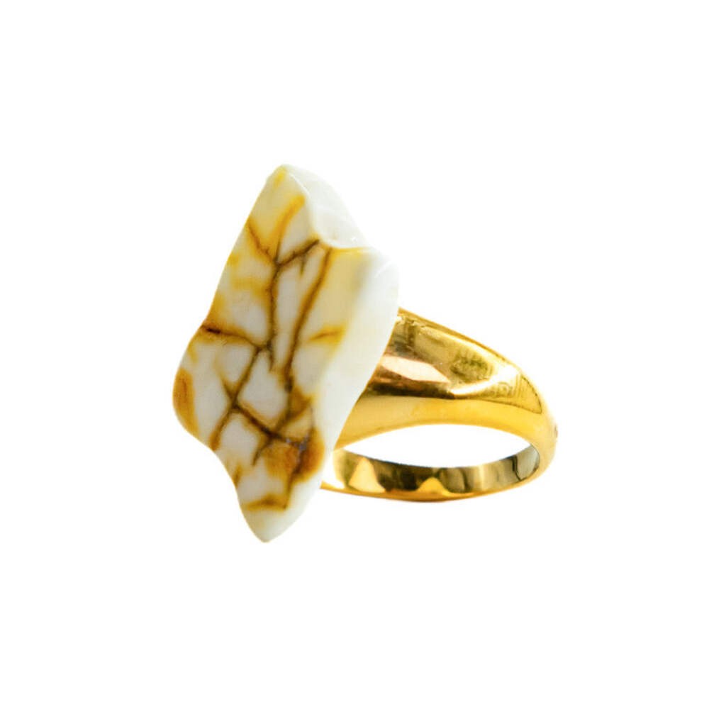 USA Ring Certified Natural Gem of Amber Authors design Handmade KIZIMA