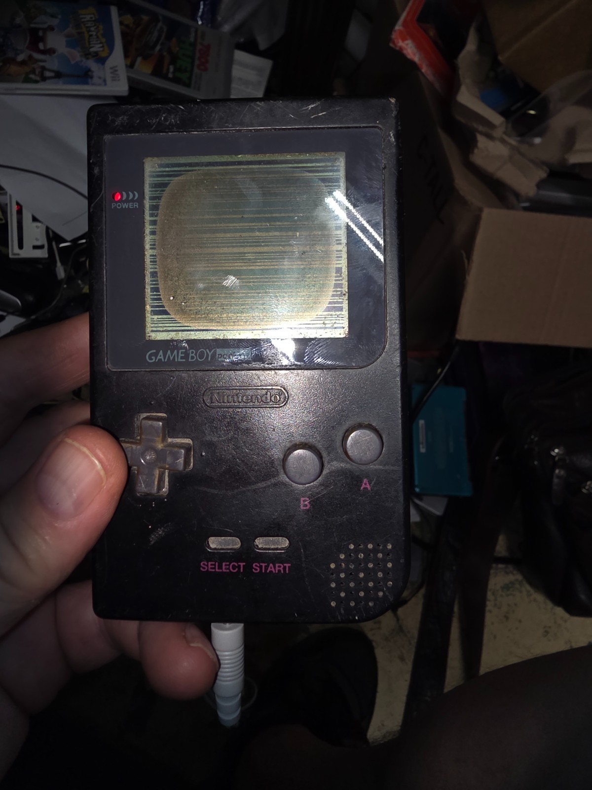 Gameboy Pocket MGB-001 Console For Parts/Repair ONLY Powers On Needs NEW LCD A10