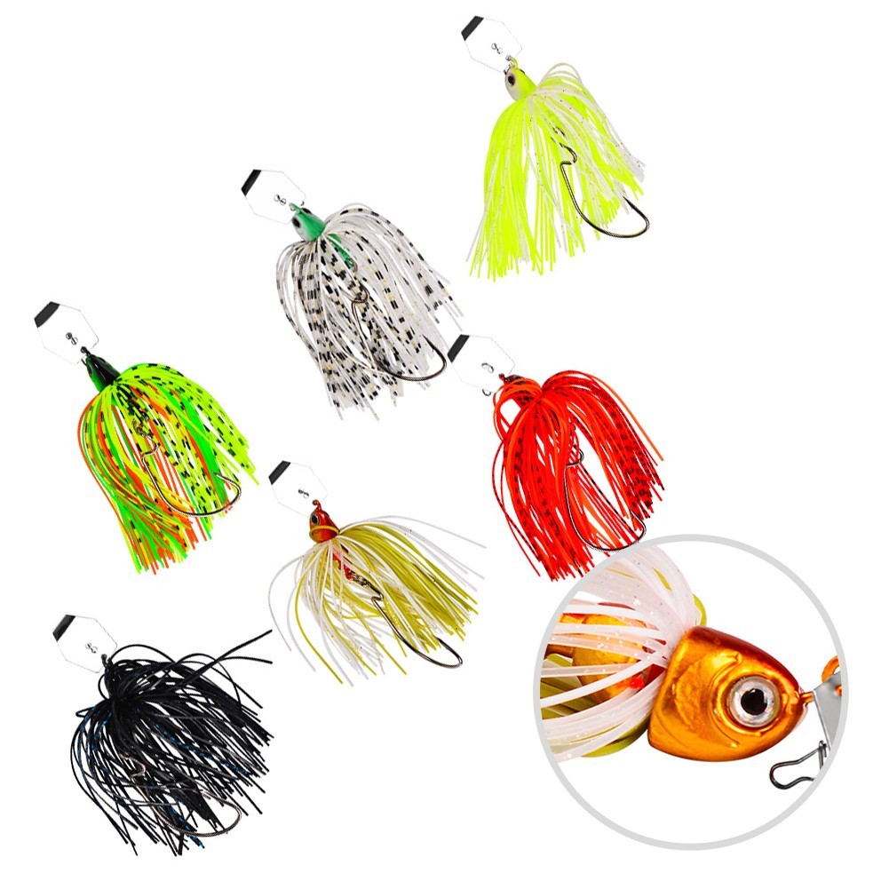 For Bass Fishing Buzzbait Lure with Loud Noise and Bright Flash 15x8x3cm