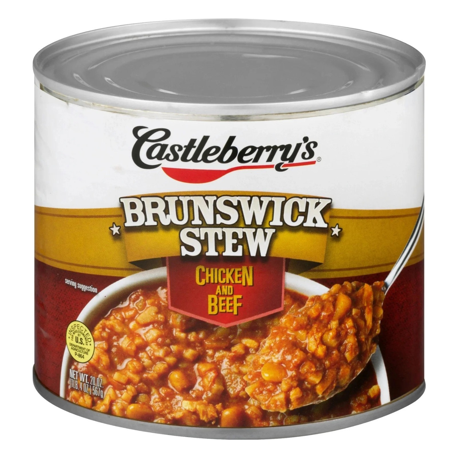 (2 pack) Castleberry’s Brunswick Stew with Chicken and Beef, 20 oz Can