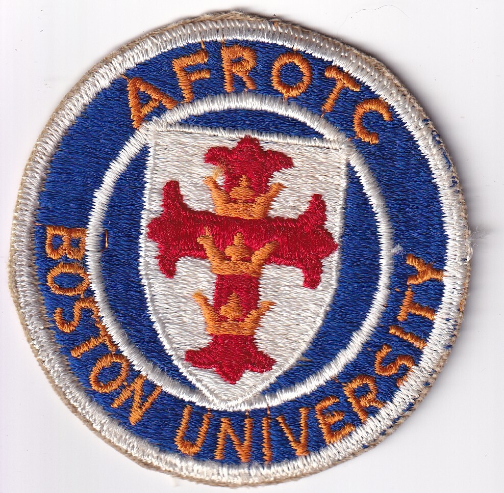 Boston University Air Force ROTC patch old cut edge USAF