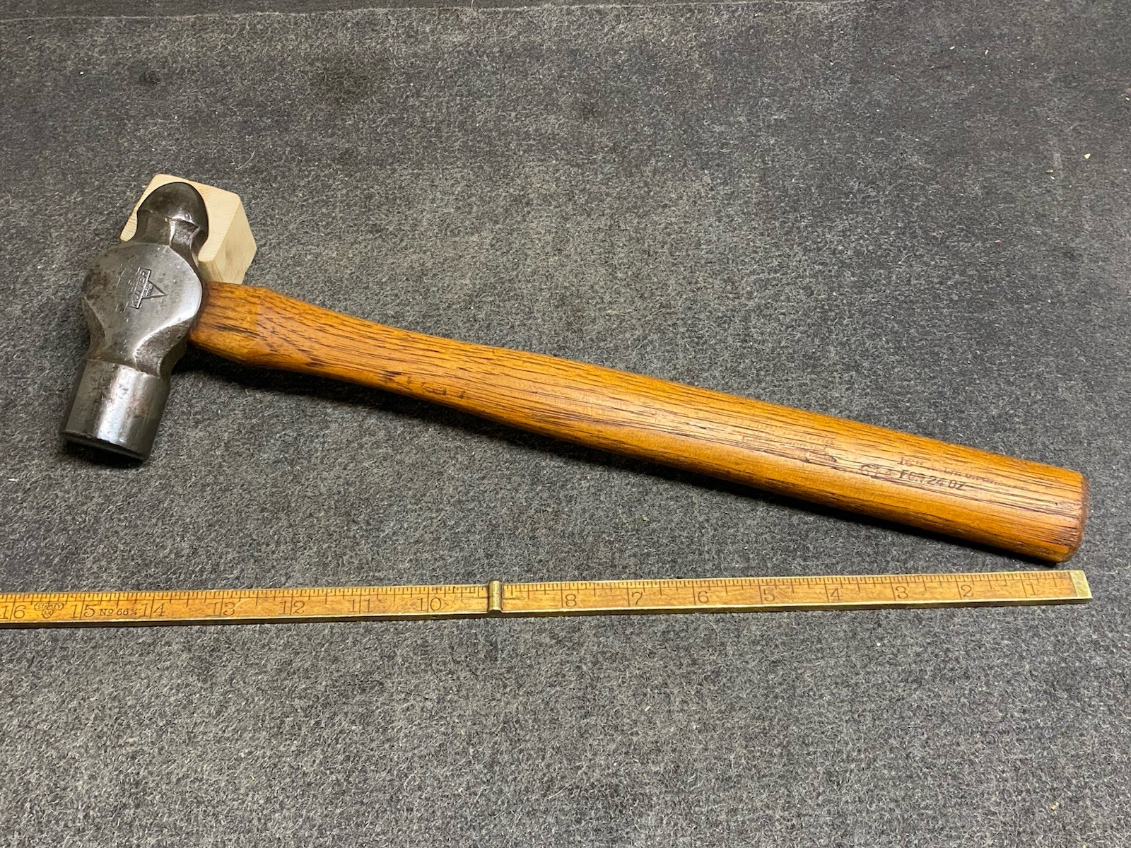 Rare Vintage E C Simmons Keen Kutter 24 Oz Ball Peen Hammer Original Handle Fine