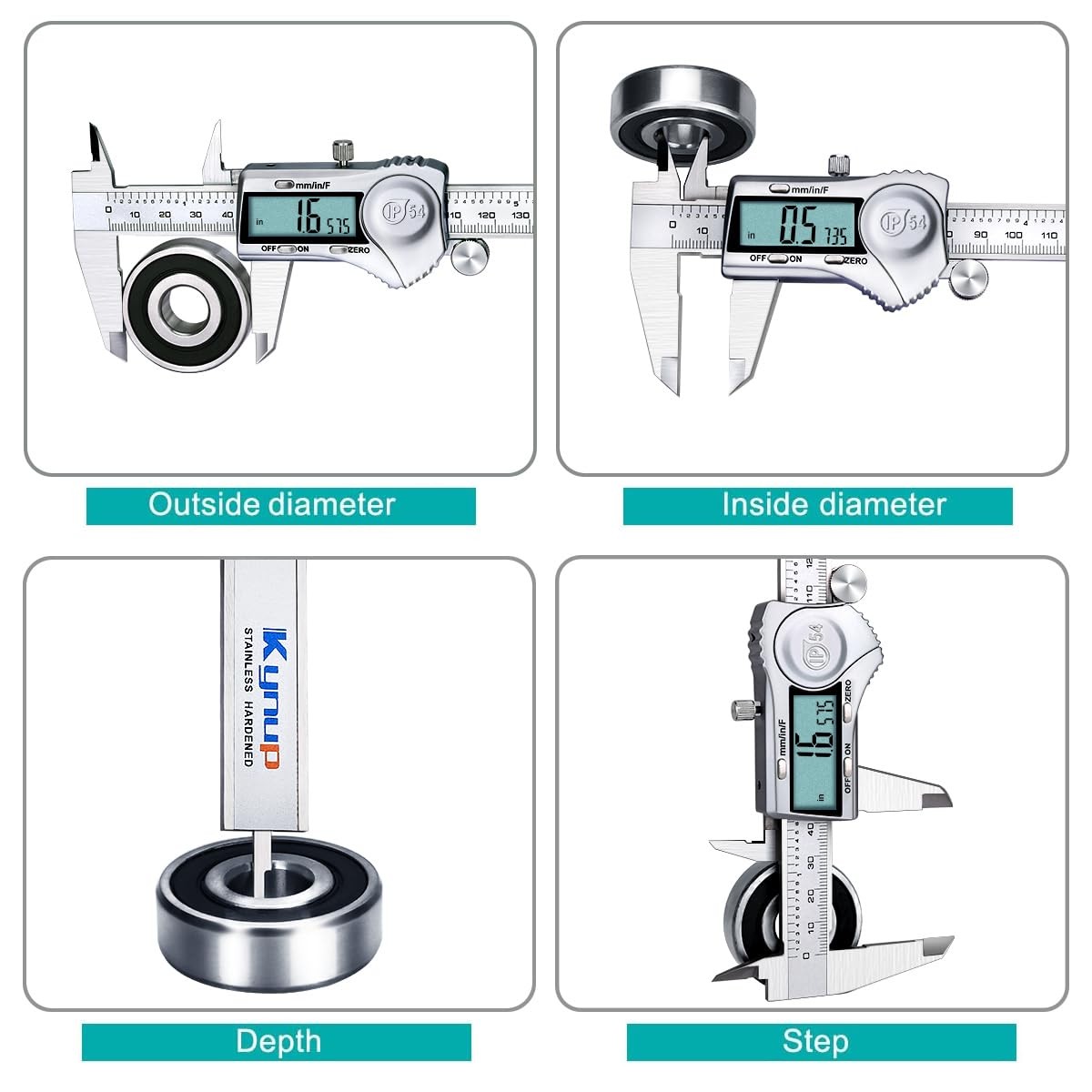 Kynup Digital Caliper Caliper Measuring Tool Outside Micrometer Vernier Dial