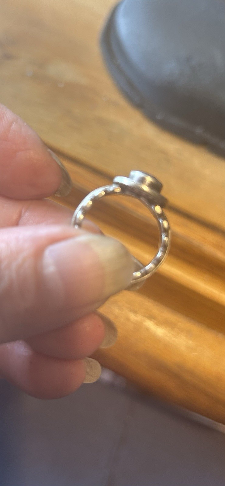 Sterling Silver Topaz Ring.