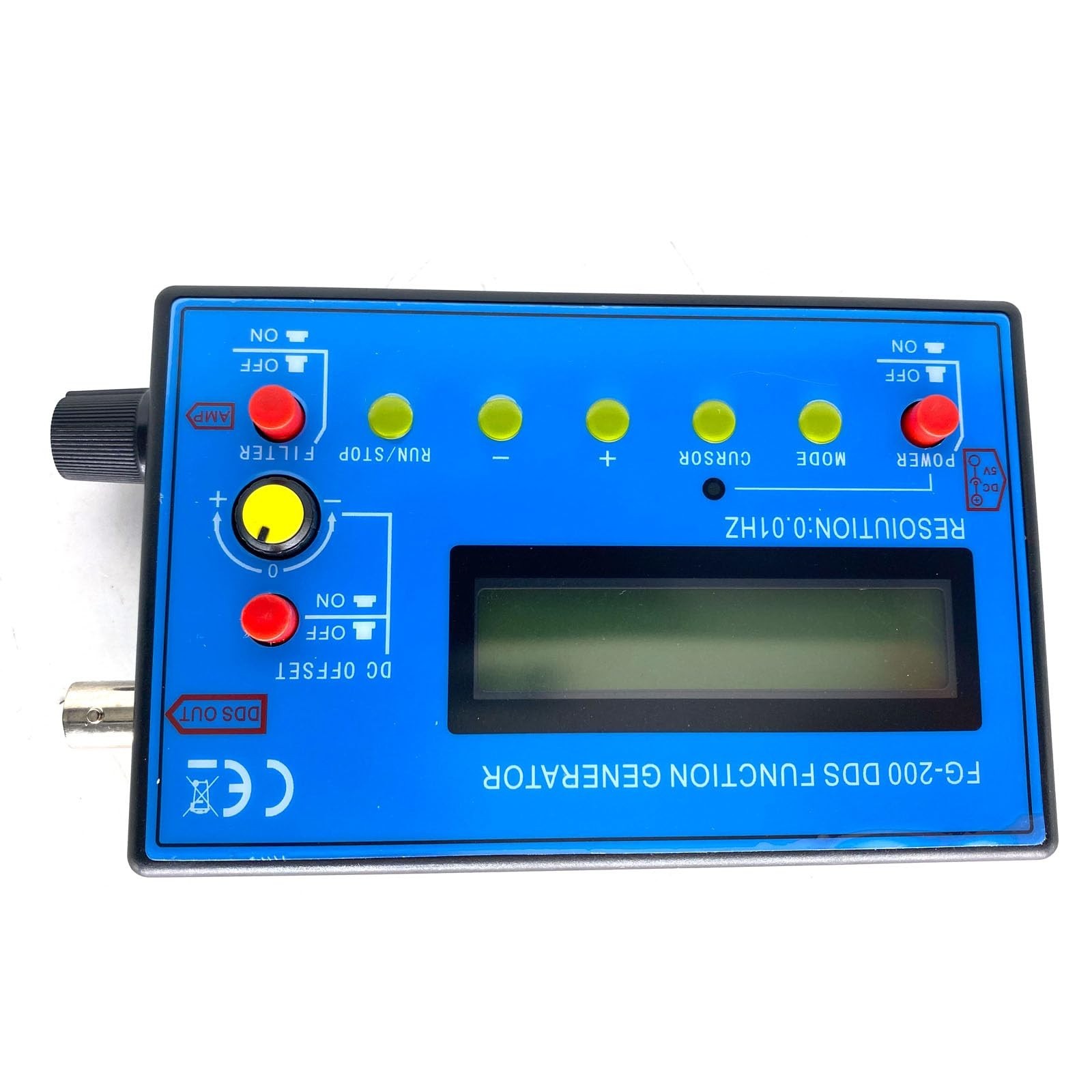 DDS Function Signal Generator 0.01Hz-500KHz Frequency Counter Sine Square Sawtoo