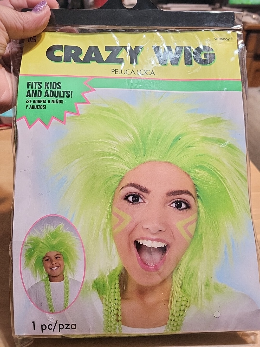 Green Crazy Wig Unisex Costume Party Cosplay