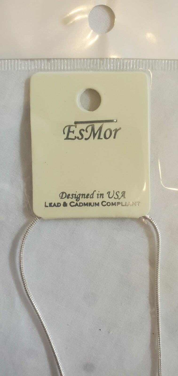 New Vintage "EsMor" Silver Necklace Chain Plated 18" Lot of 10