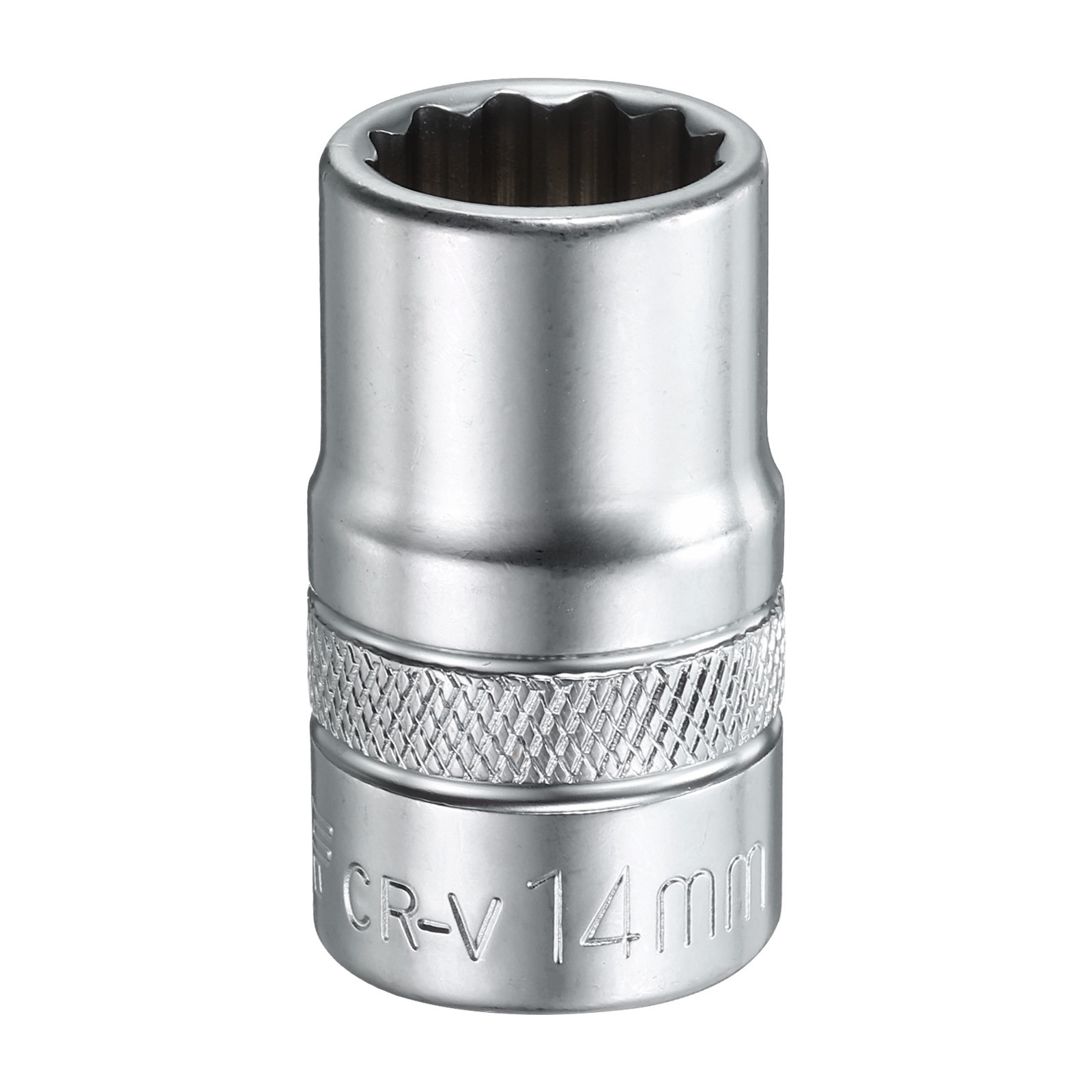 1/2" Drive by 14mm 12-Point Shallow Socket 38mm Length Metric Spline Socket