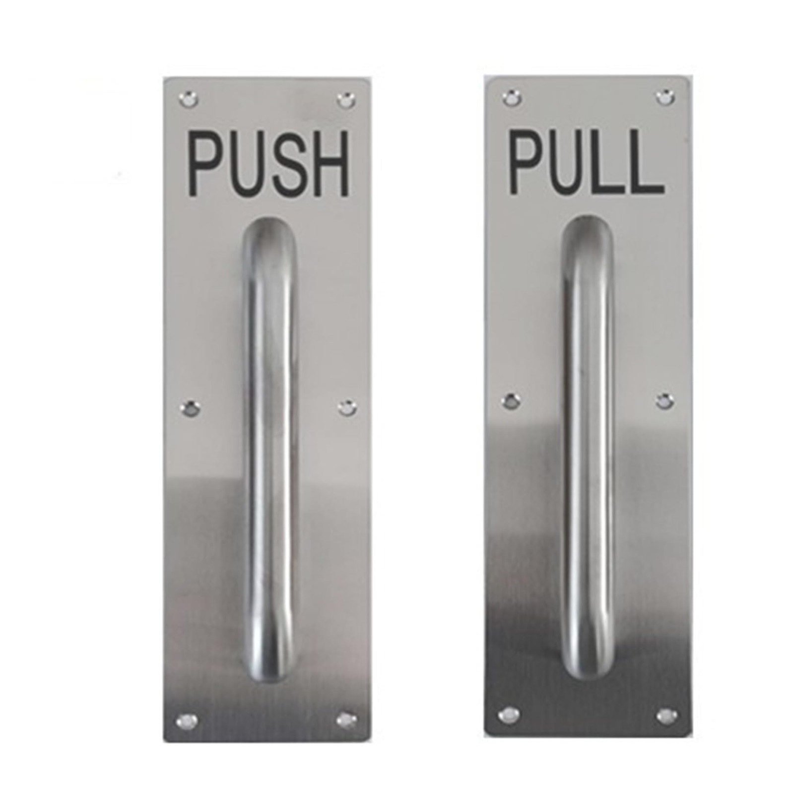 304 Stainess Steel Commercial Door Push Pull Plate Handle | 11.8" x 3.2",with...