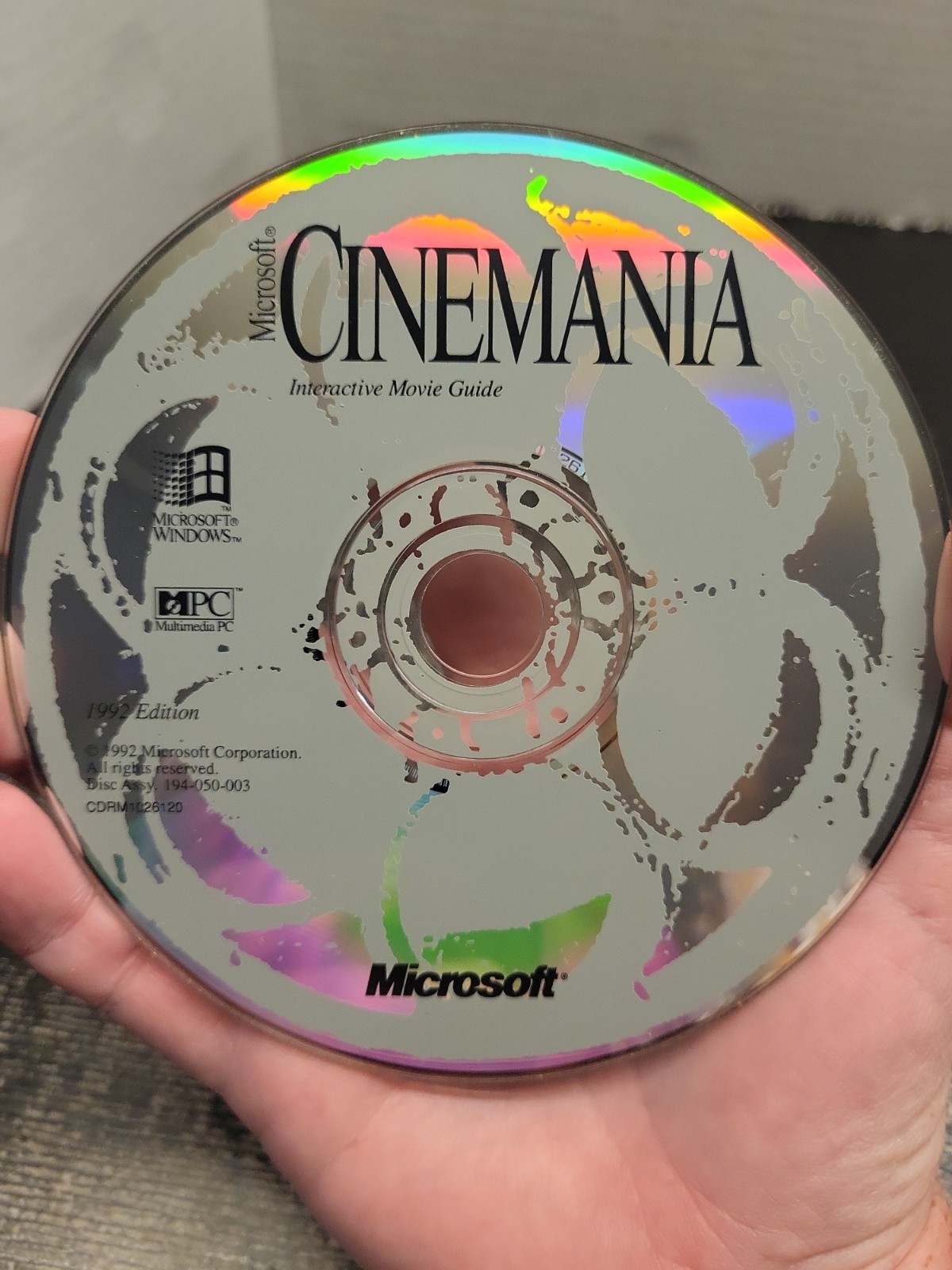 Microsoft Cinemania Interactive Movie Guide 1992 Edition Windows Cd Rom Disc...
