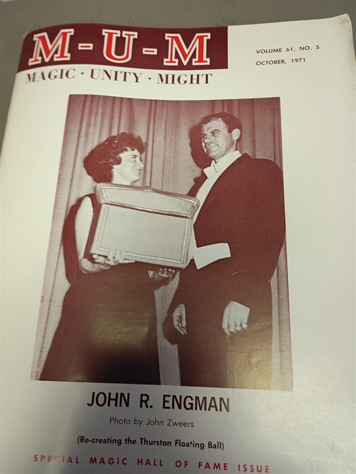 John R. Engman MUM Society of American Magicians Magazine Issue #9